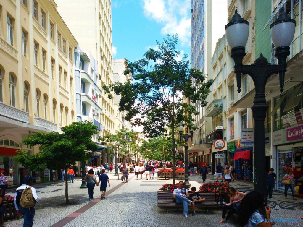 Pedestrian street in Curitiba.