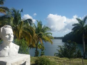 Bust of Alexander von Humboldt at the Parque Nacional Alexander von Humboldt in Baracoa, Cuba