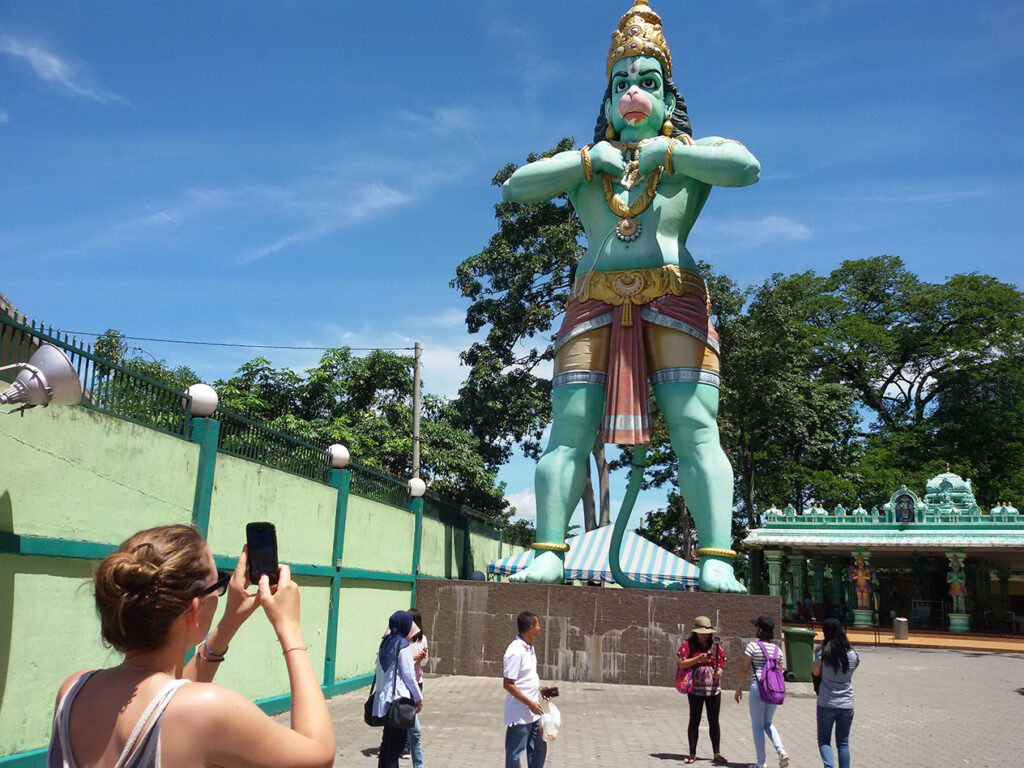 Hanuman at the Batu Caves on the outskirts of Kuala Lumpur