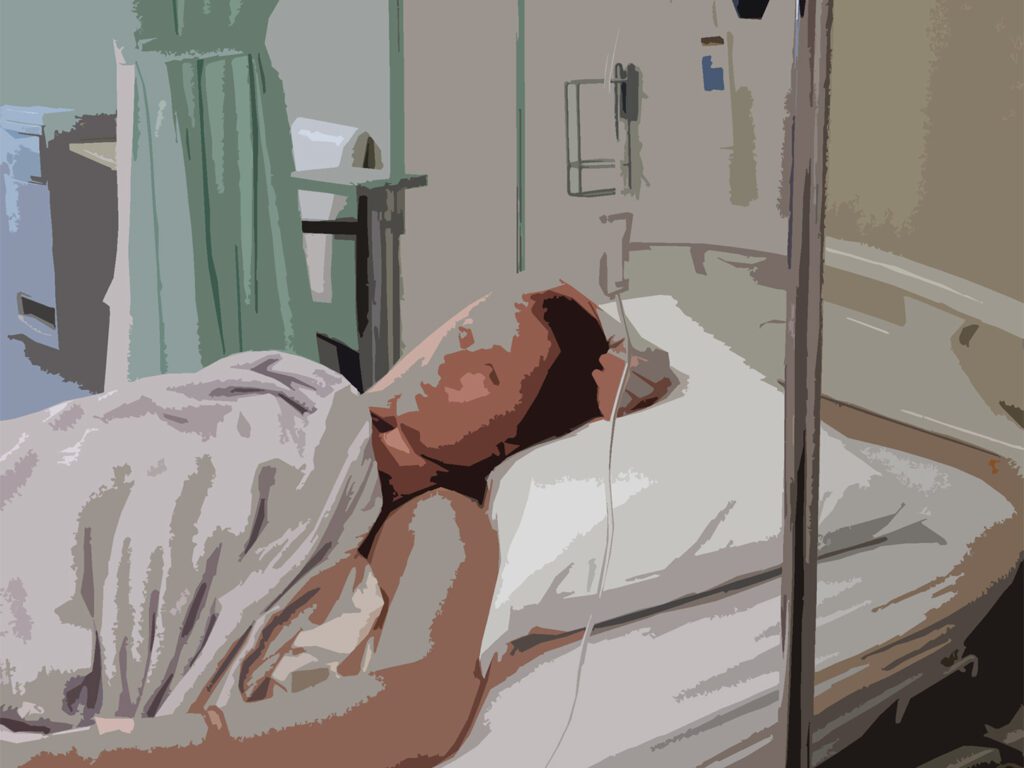 Woman in a hospital bed, illustrating World's Most Complete Travel Information