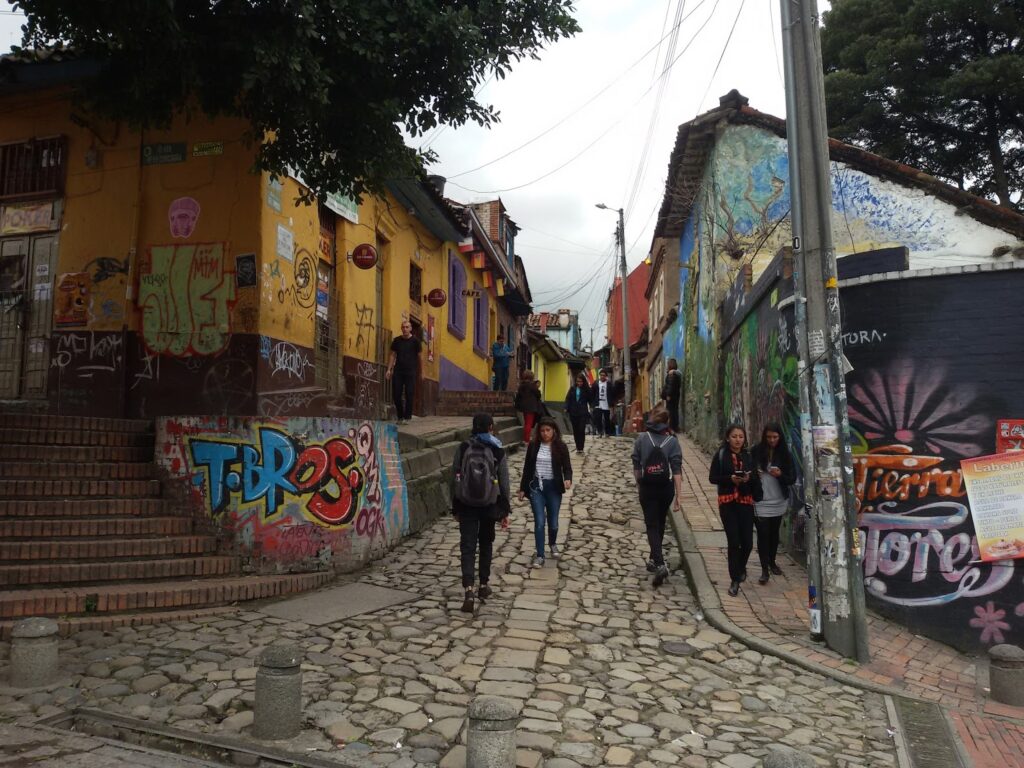 Entrance to the Callejon del Embudo in Bogota