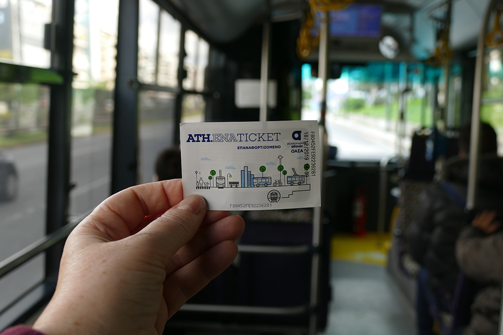 Public transportation ticket in AAthens