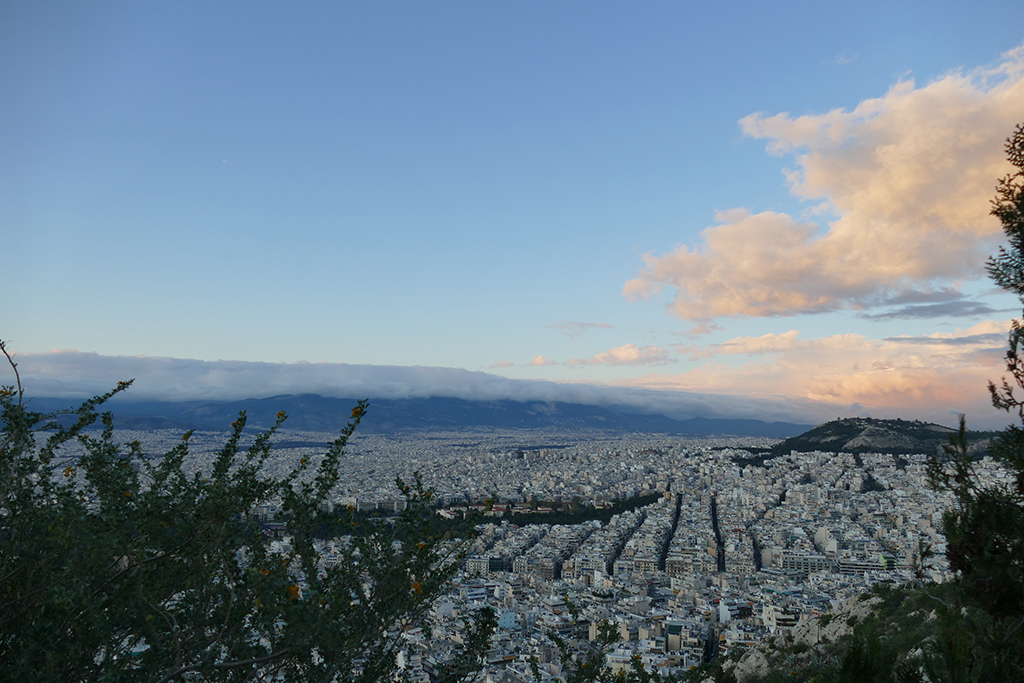 View of Athens from the Lycabettus hill.