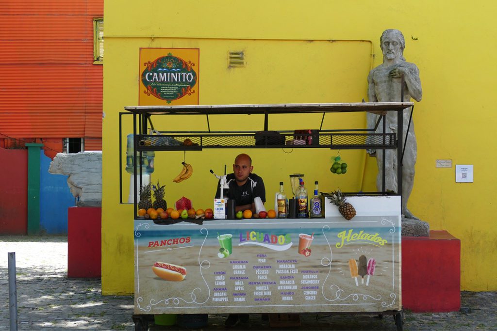 Vendor at the Caminito in La Boca, Buenos Aires.