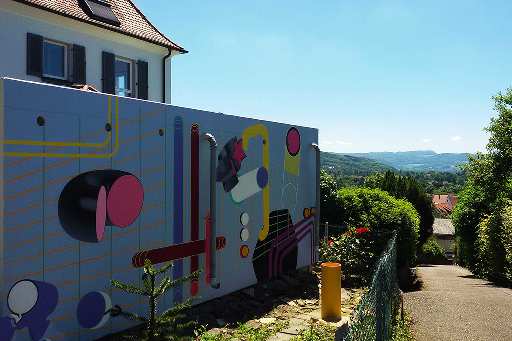 13. These house-owners have all the luck having their wall painted by Tobias Rehberger.