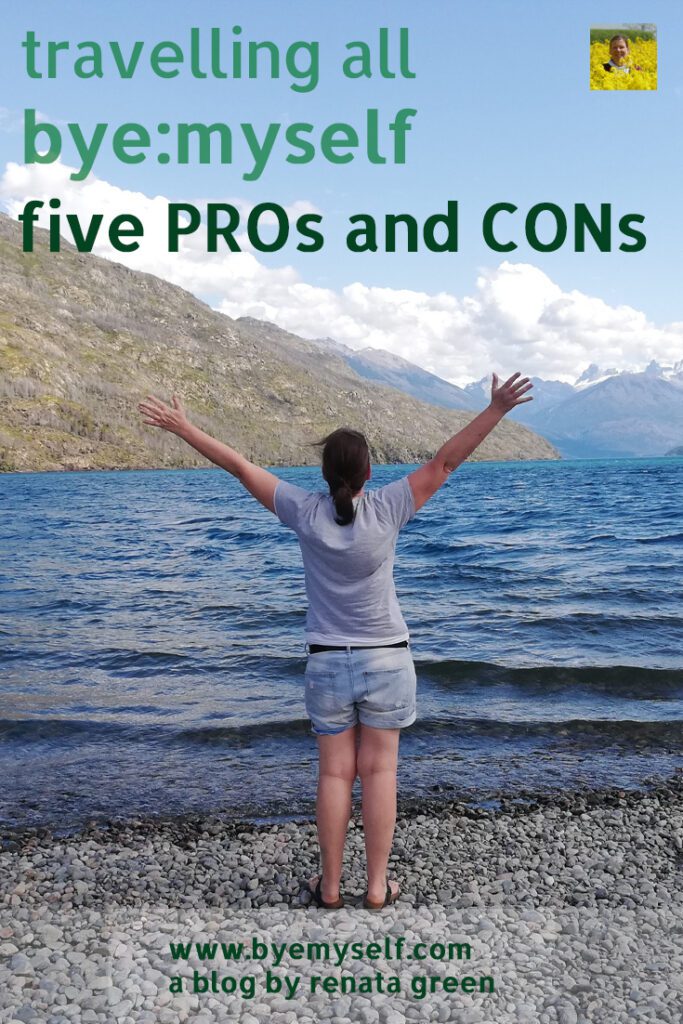 Pinnable picture for the post on solo travel - PROs and CONs