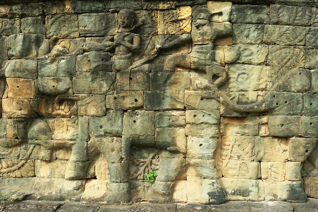 Wall of Elephant Carvings