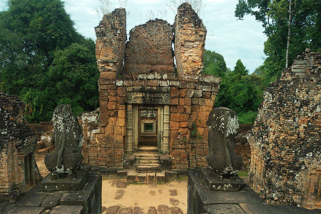 Eastern Mebon, a large fragment of a temple mountain