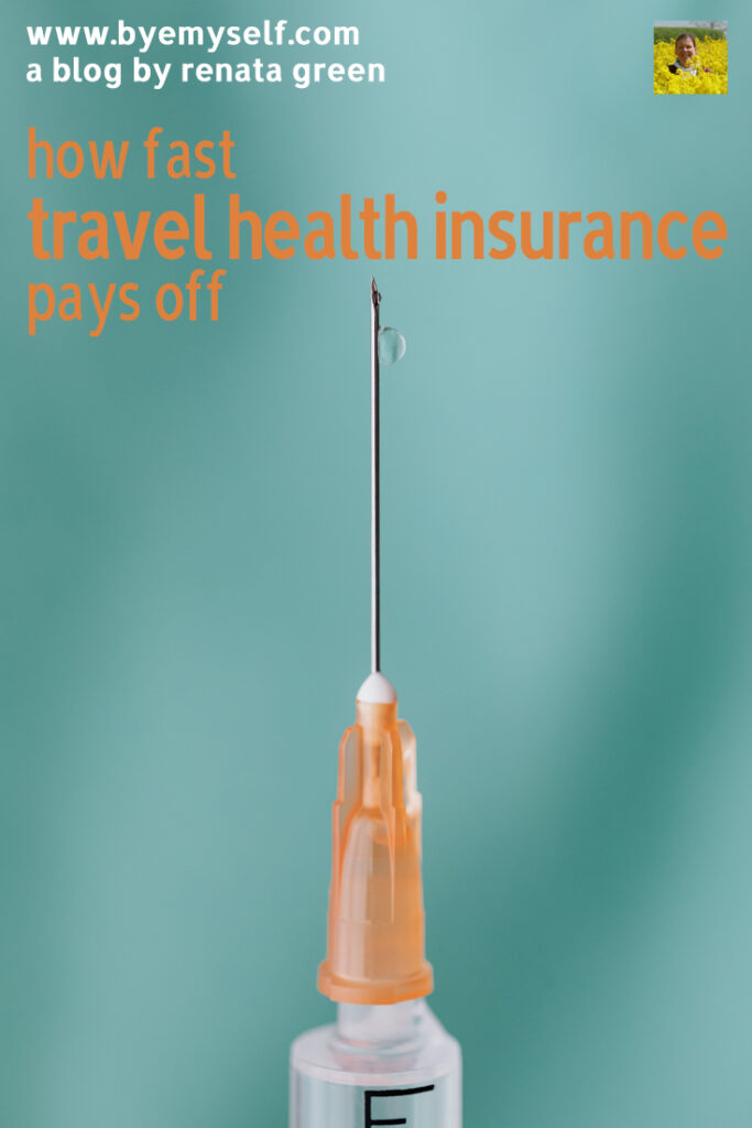Pinnable Picture for the Post on How Fast Travel Health Insurance Pays Of
