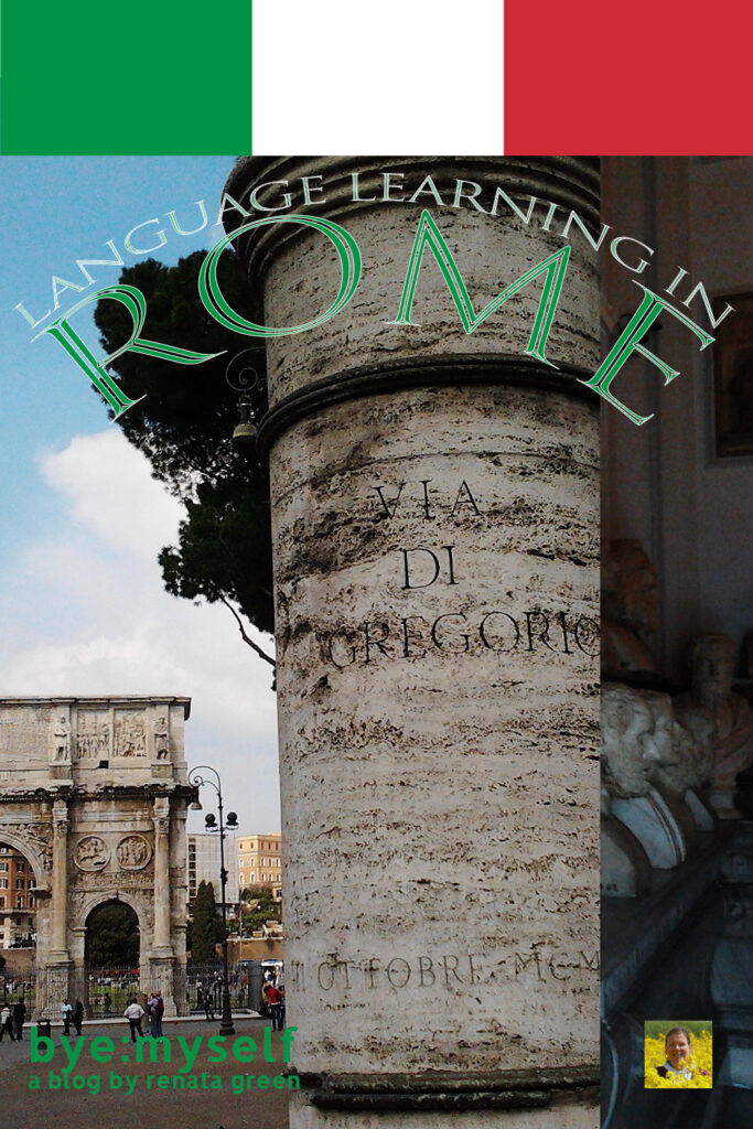 Pinnable Picture for the Post on Language Learning in Rome