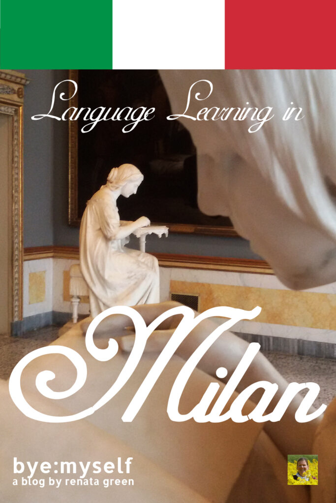 Pinnable Picture for the Post on Language Learning in Milan