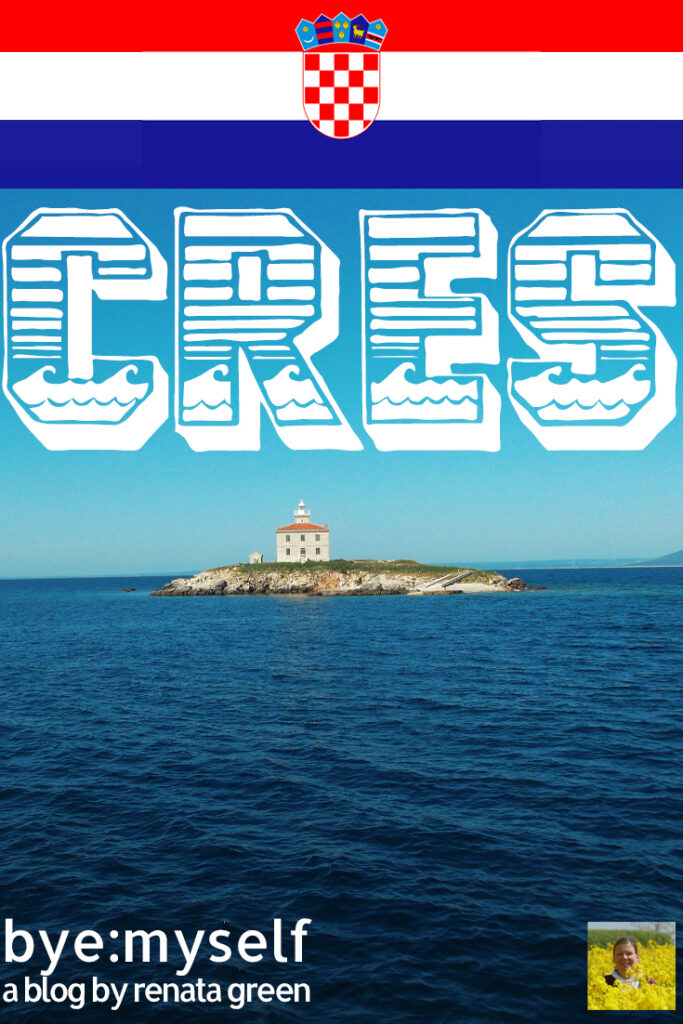 Pinnable Picture for the post on Guide to CRES, a Magic Island in the Adriatic Sea