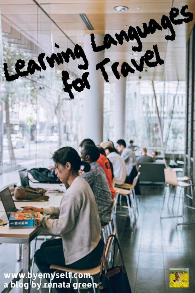 Pinnable Picture on the Post on Learning Languages for Travel