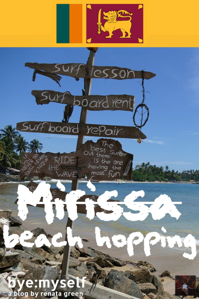 Pinnable Picture for the Post on Mirissa Beach Hopping