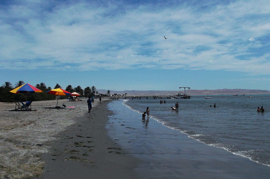 The southern part of Paracas' city-beach.