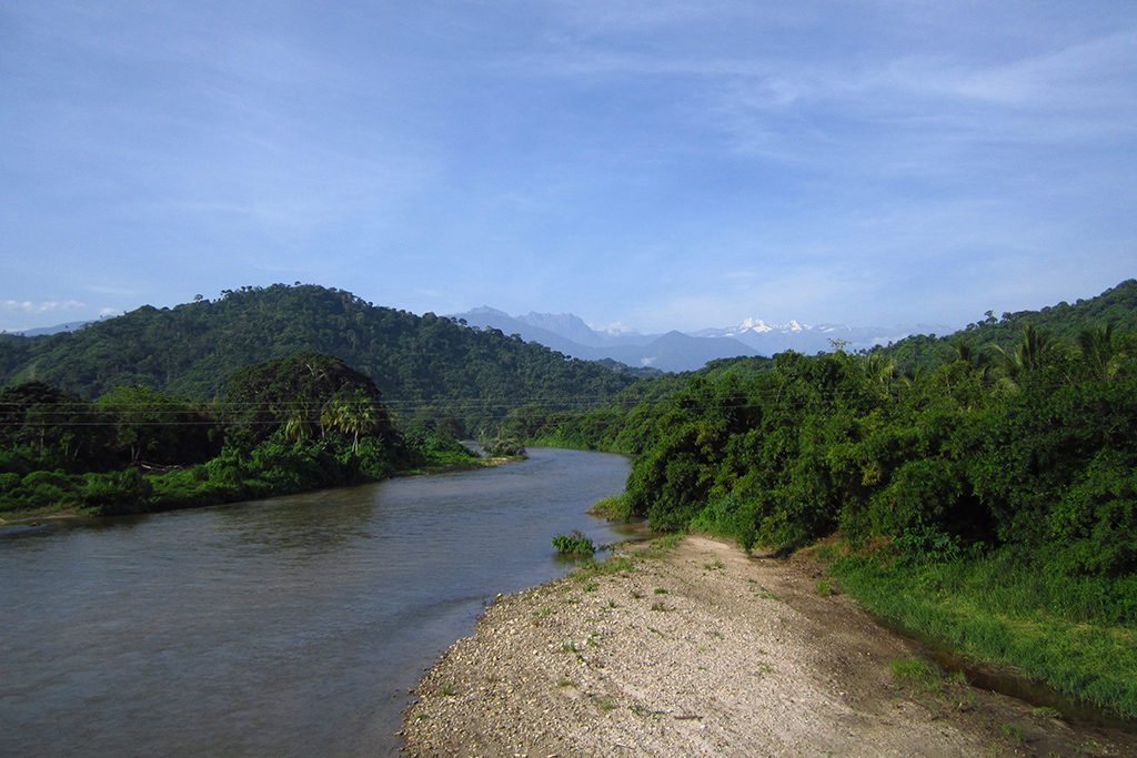 The Sierra Nevada seen from Rio Palomino 
