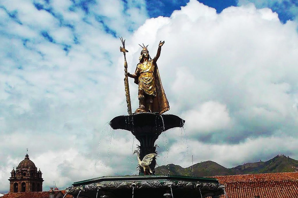 Pachacútec Yupanqui, overlooking the Plaza de Armas in Cusco