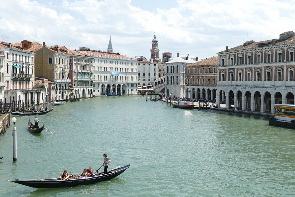 Palaces lining the Canale Grande in Venice
