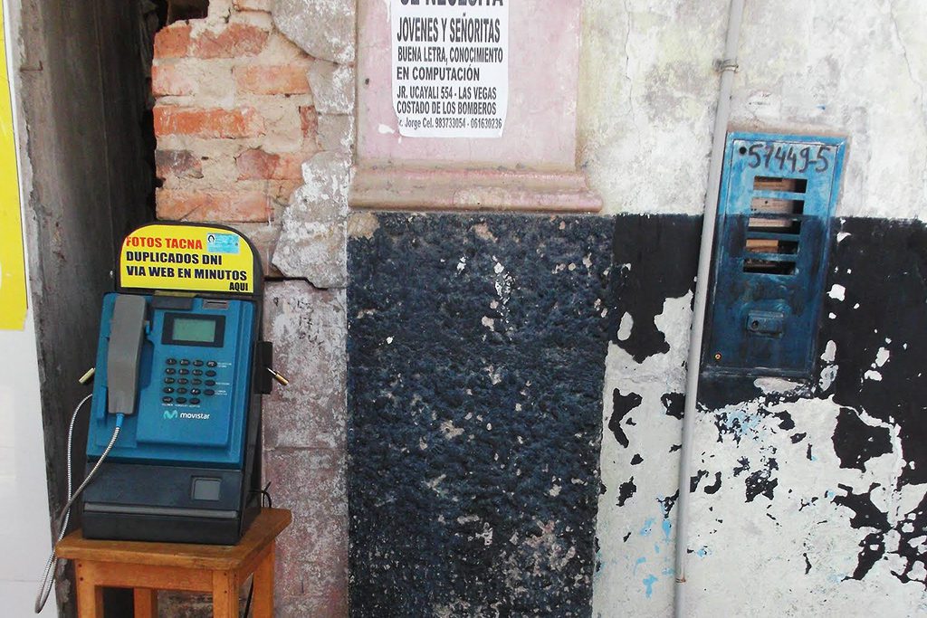 Public phone in Pucallpa. 