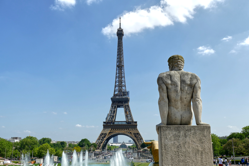 Eiffel Tower seen from Trocadero. 24 hours in Paris