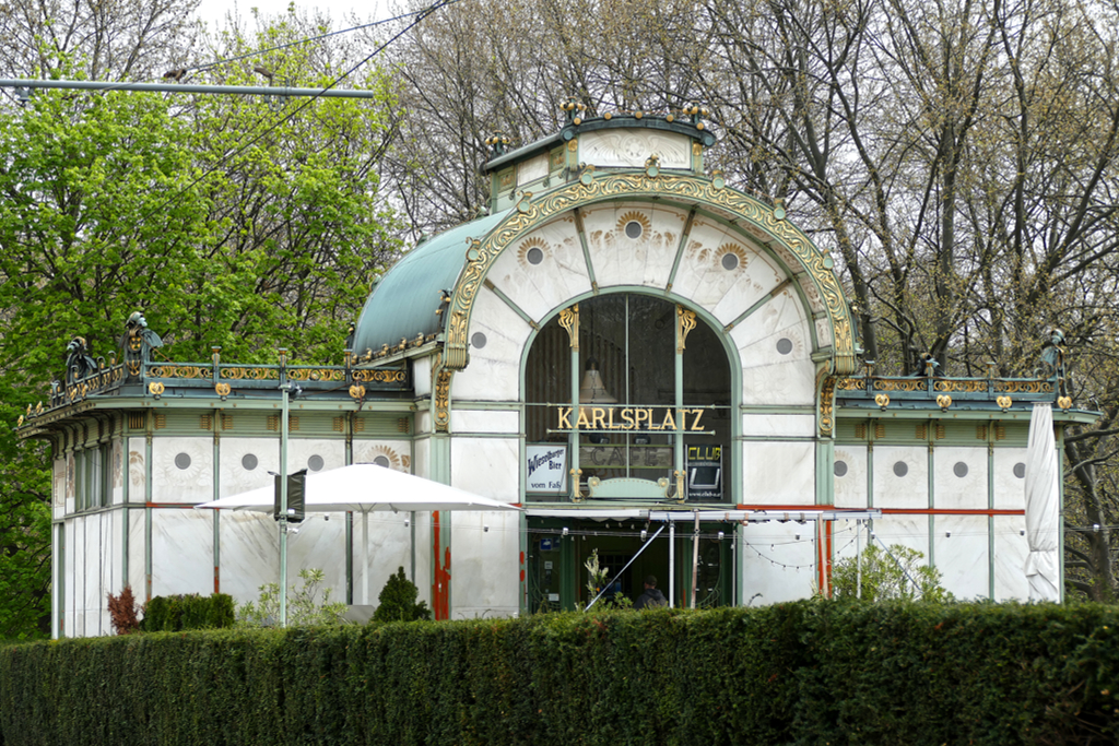An old train station designed by Otto Wagner