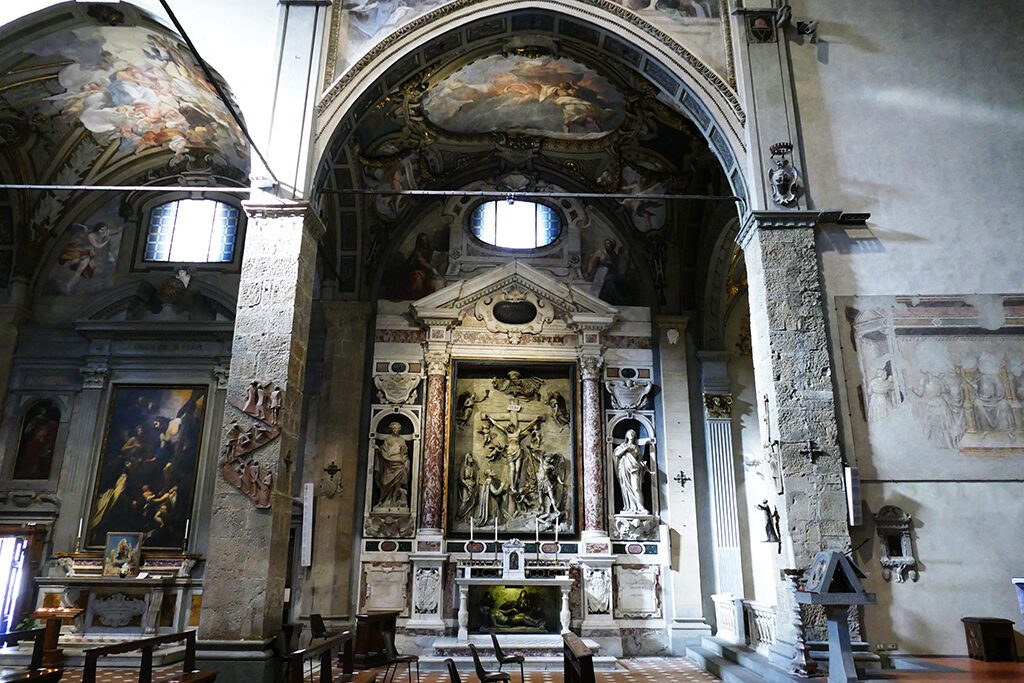 Inside the Chiesa di Santa Maria Maggiore in Florence