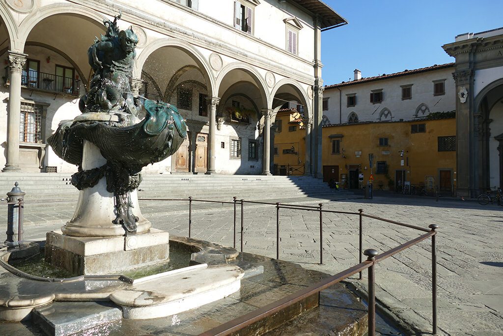 Fontana dei Mostri Marini on the Piazza Santissima Annunziata