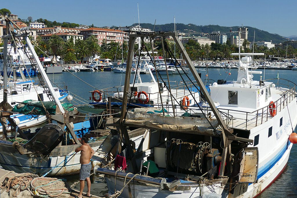 Fish trawler at the harbor of La Spezia.