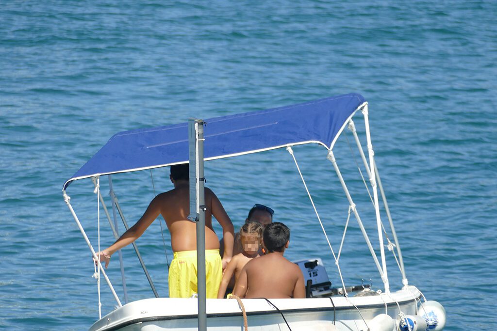 People on a boat off Porto Venere