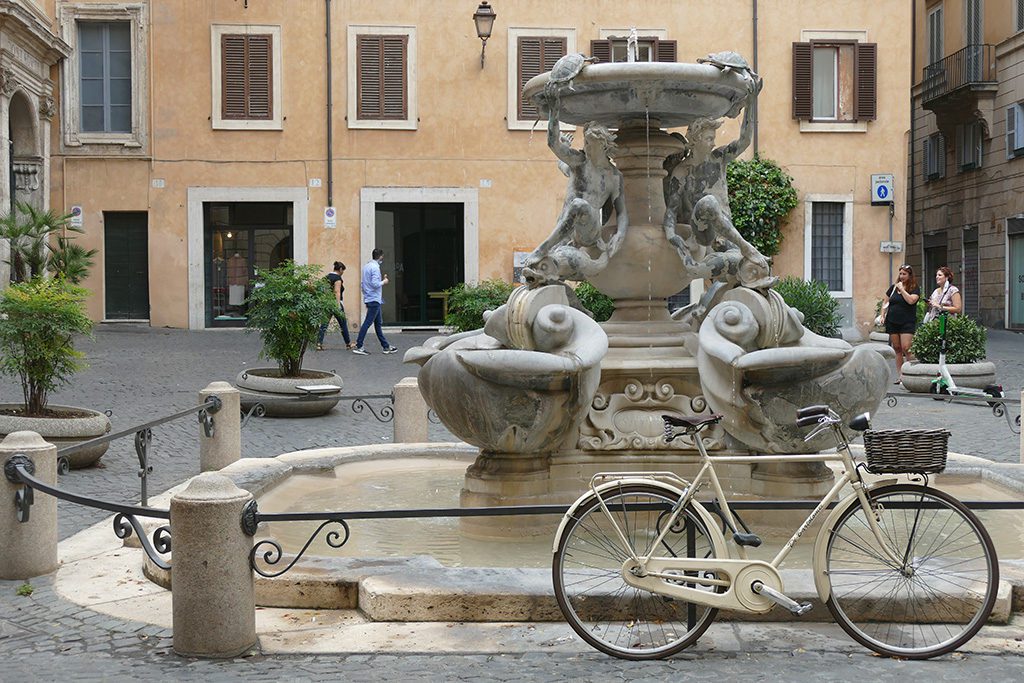 Fontana delle Tartarughe on the Piazza Mattei in Rome.