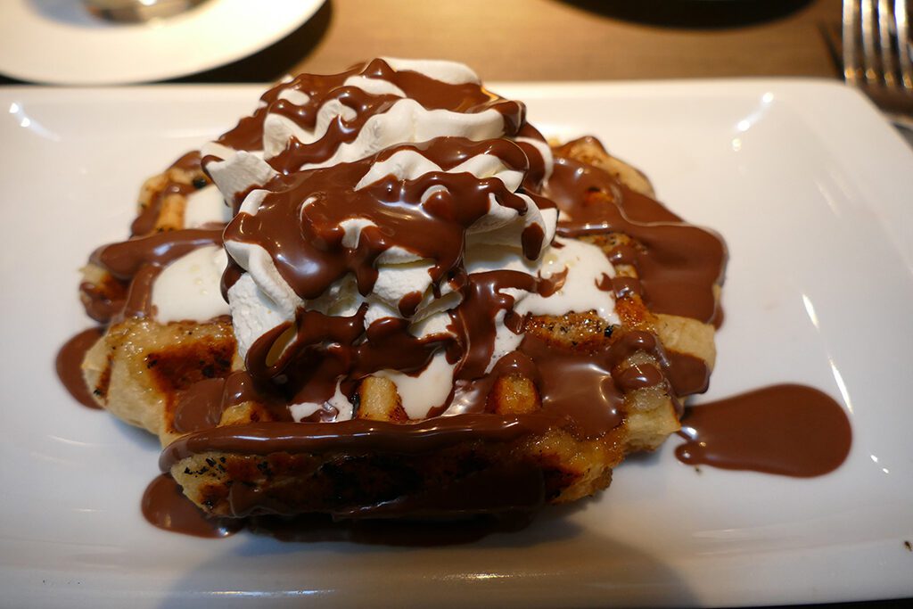 Belgian Waffle to be enjoyed on a day trip to Antwerp, Bruges, and Ghent