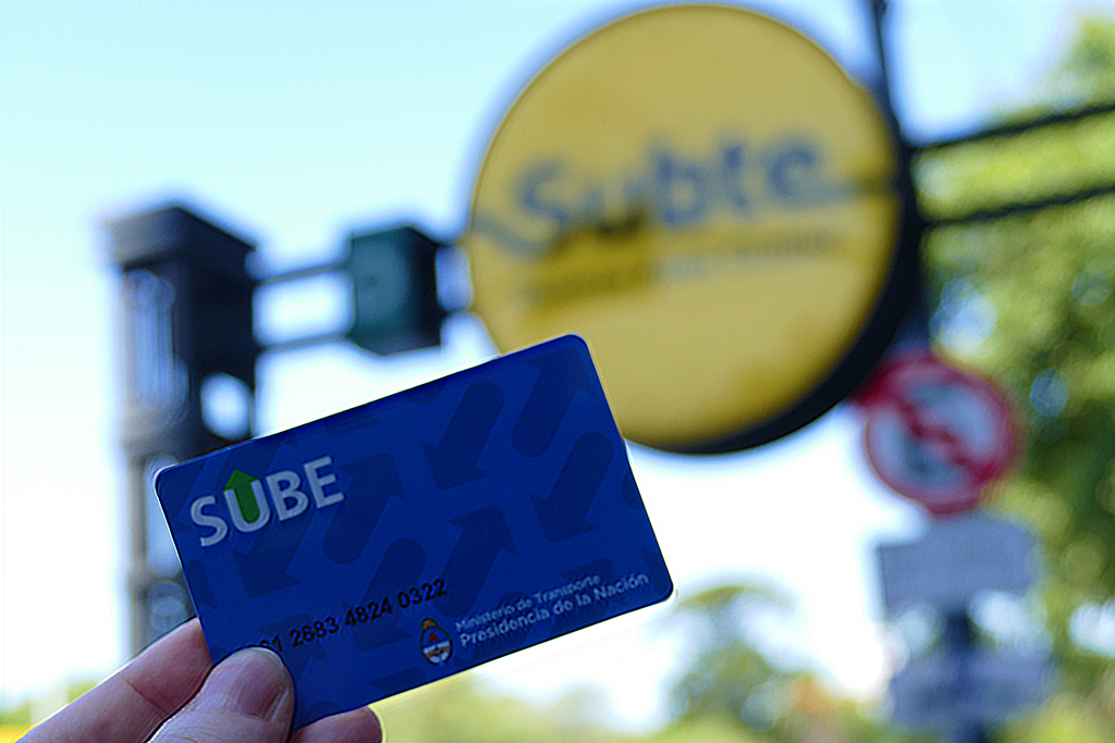SUBE card at a SUBTE station in Buenos Aires, Argentina