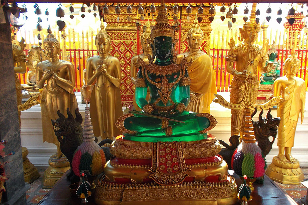 Jade Buddha at Wat Phra That Doi Suthep, one of ten best temples in Chiang Mai