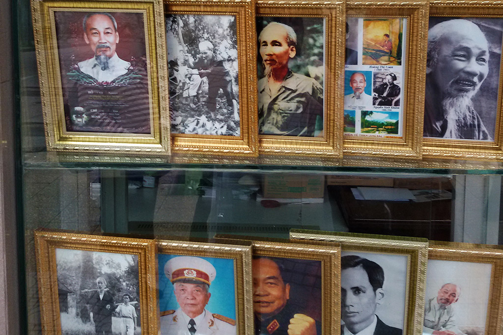 Pictures of Ho Chi Minh in Hanoi, the capital of Vietnam
