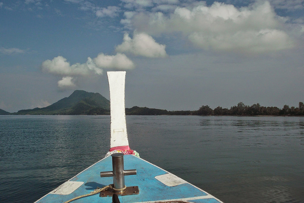longtail boat in the andaman sea