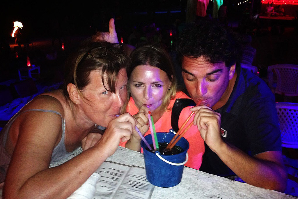 People drinking on the beach of Koh Phi Phi