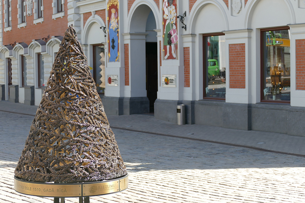 Memorial of the first Christmas Tree in Riga