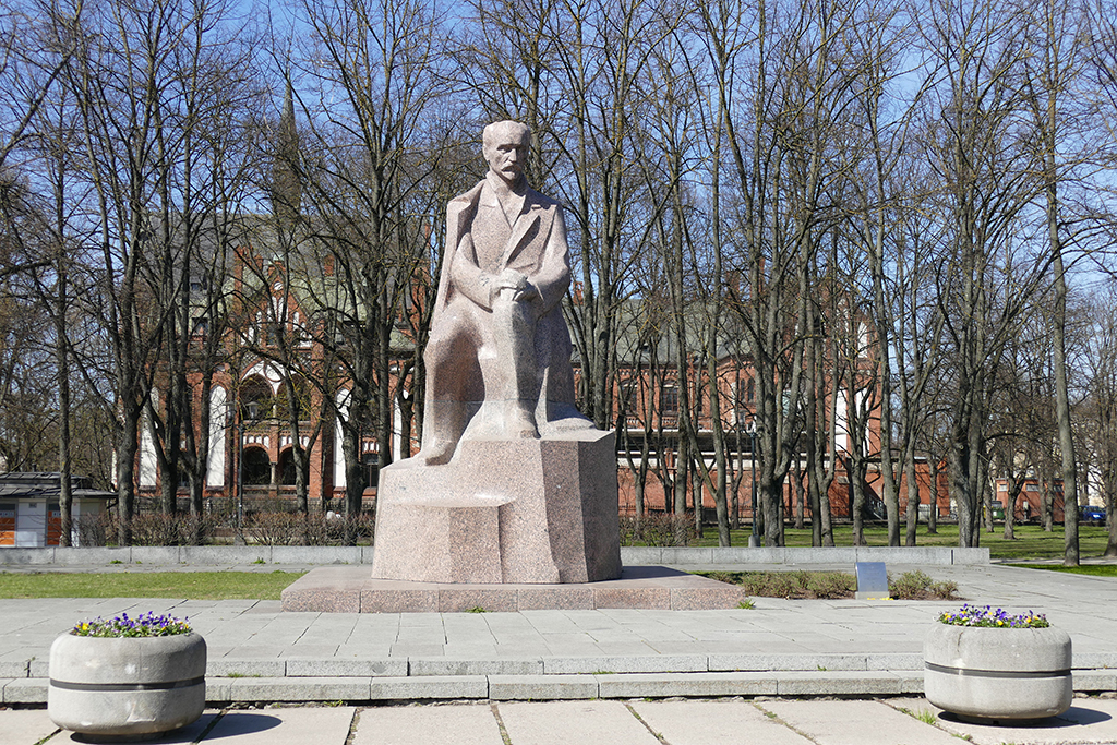 Statue of Janis Plieksans