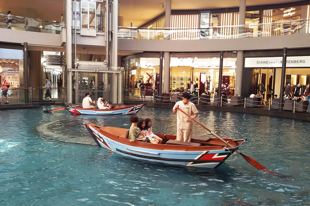 Inside the Marina Bay Sands Shopping Mall