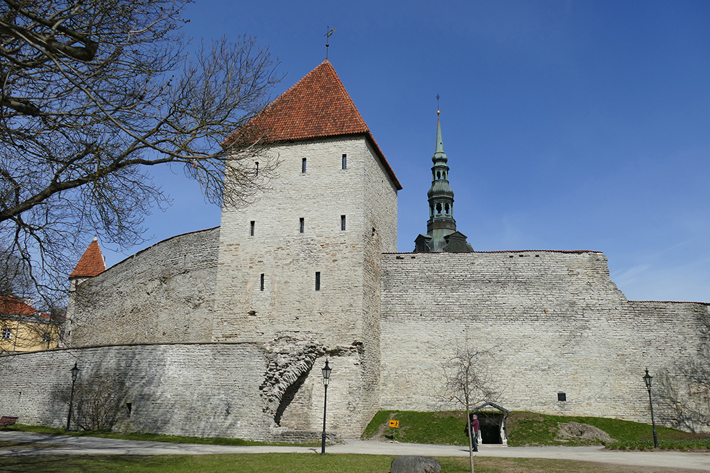The old city wall - one of Tallinn's most prominent features.