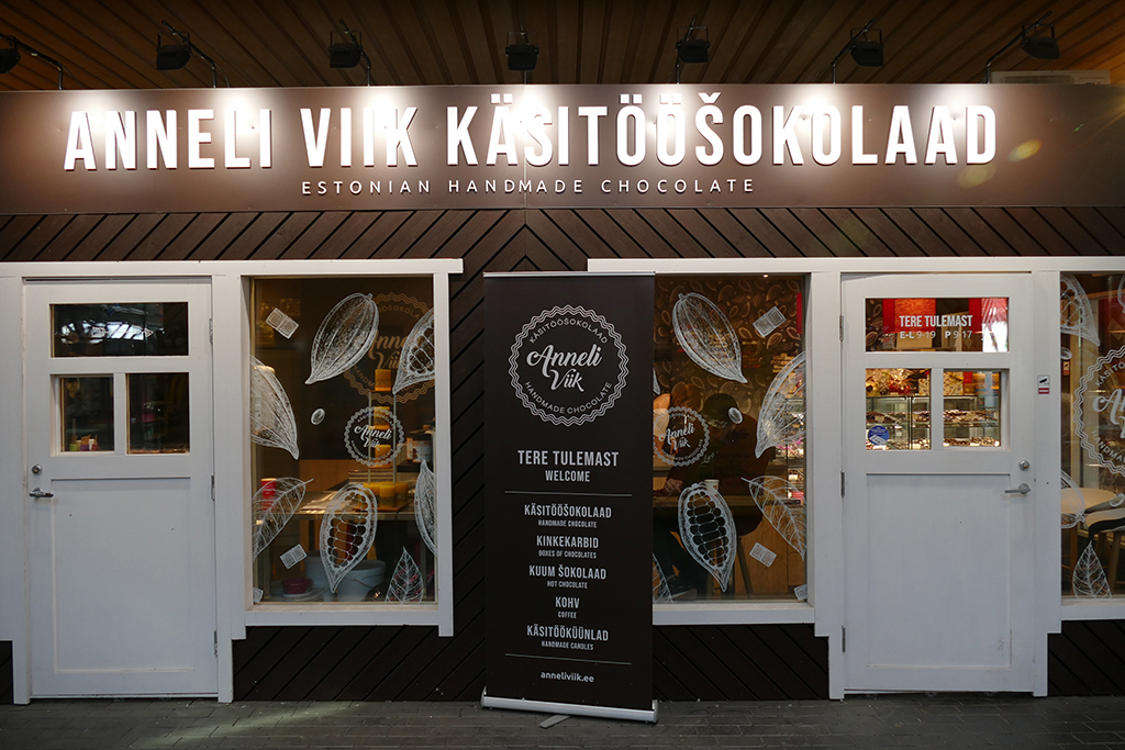 Chocolate Store in Tallinn, the city between the poles of history and creativity