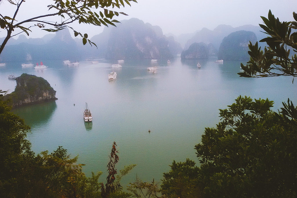 Panoramic View of the Halong Bay