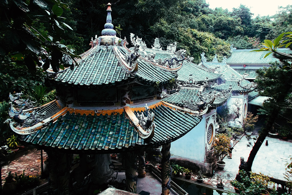Row of pagodas on the Marble Mountain.