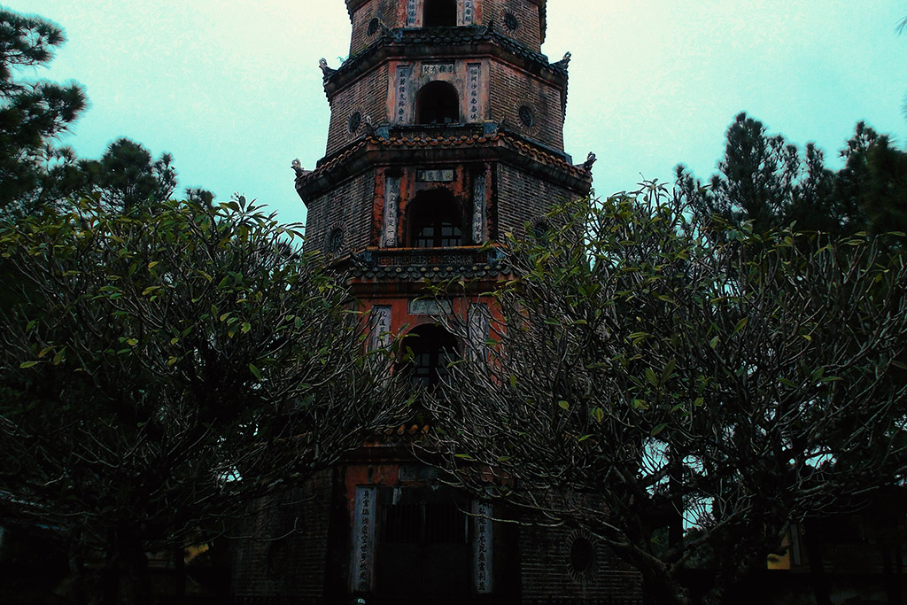 Thiên-Mụ-Pagoda on the outskirts of Hue