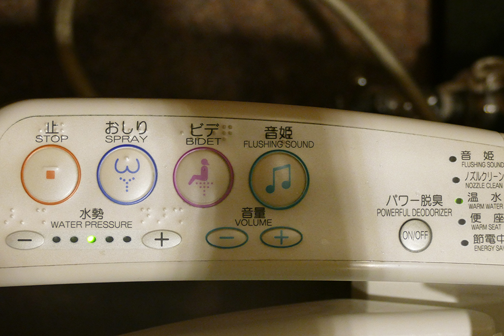 Toilet Panel on a Toilet in Japan