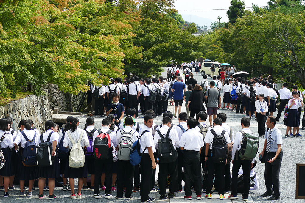 School Kids at Arashiyama, to be visited on 4 Days Kyoto Treasure Box of Japan