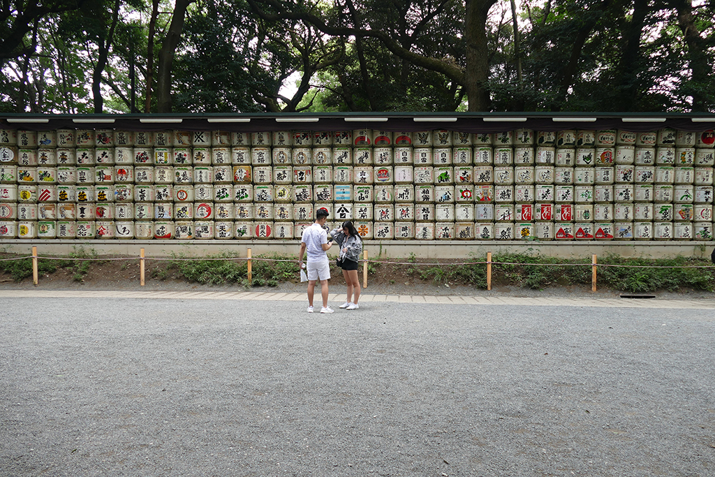 Sake Barrels at the Meiji Shrine in Tokyo