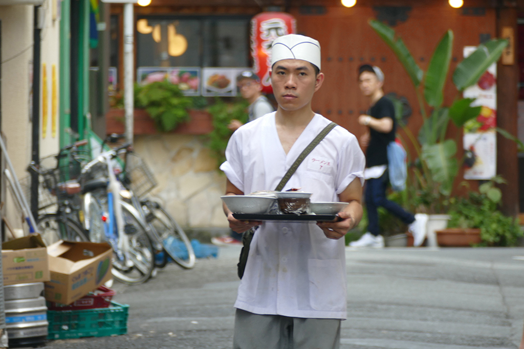 Caterer at Kabukichō, one part of the neighborhood of Shinjuku in Tokyo