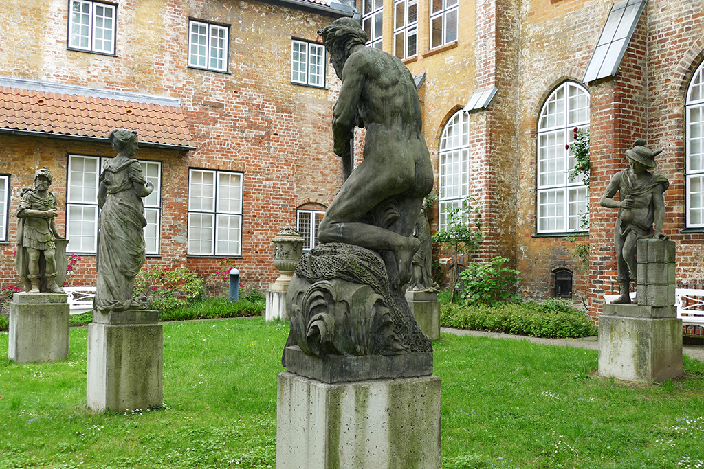 Statues from the Puppenbrücke at the St. Annen Museum in Lübeck