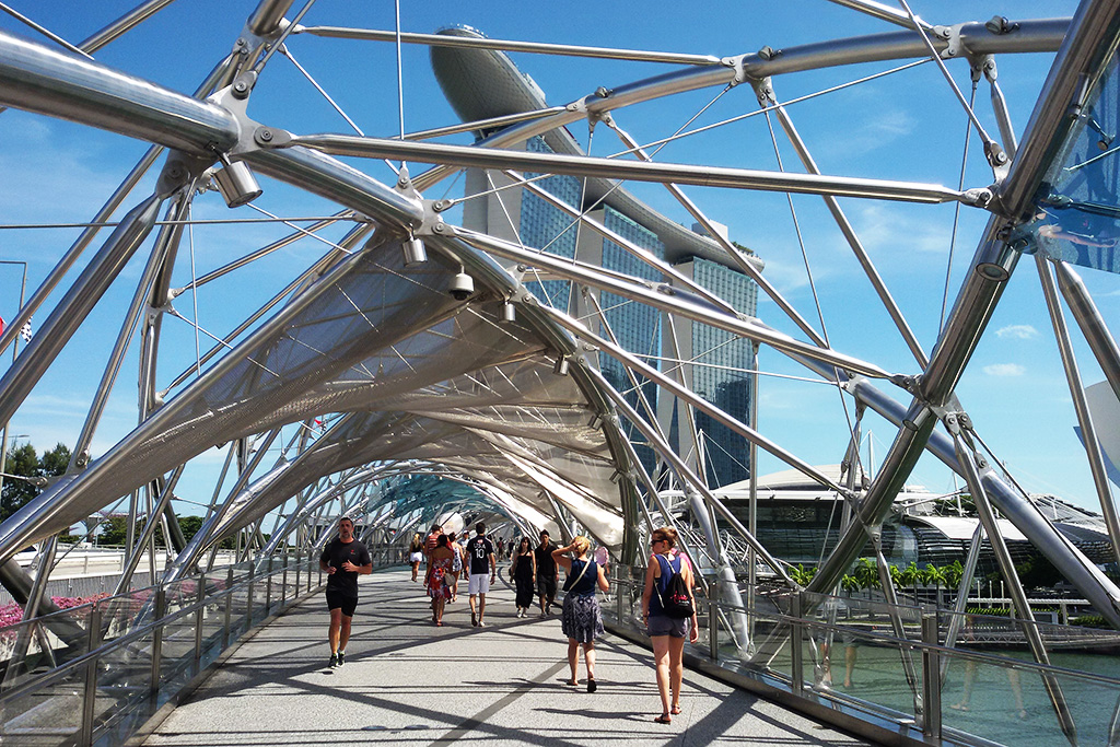 The helix bridge in Singapore